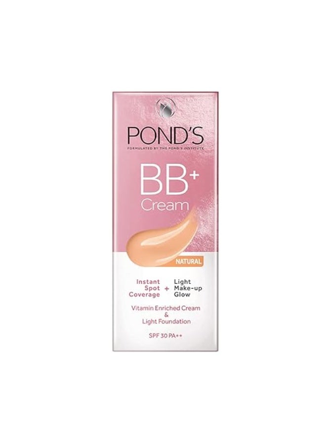 POND's Bb+ Light Coverage Cream, Instant Spot Coverage For Normal Skin + Natural Glow, 01 Original 30 G, Pack Of 1 - Image 3